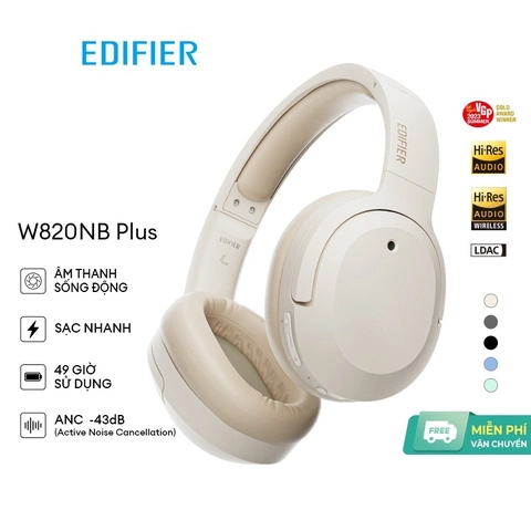 Tai Nghe Bluetooth Headphone Edifier W820NB PLUS thoáng khí thoải mái